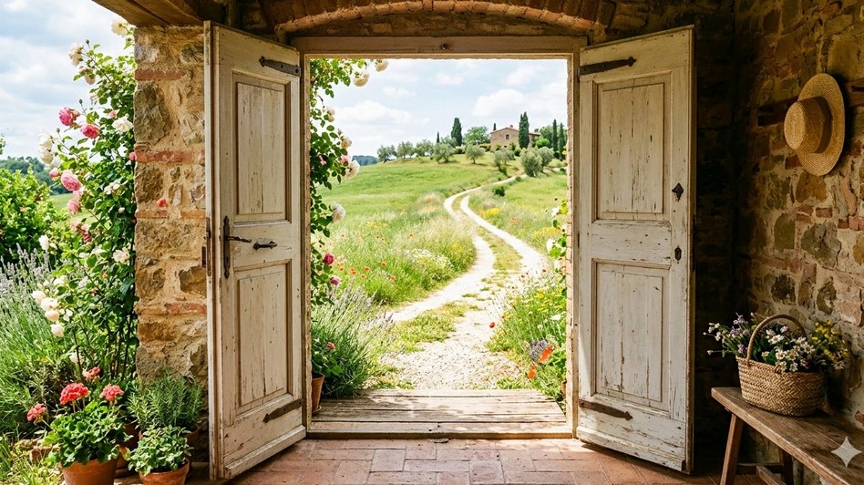 Una stanza luminosa e accogliente, un invito a entrare con calma